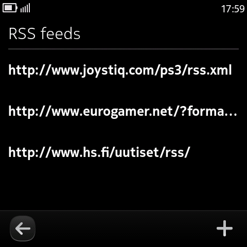 Settings of RSS To Events
